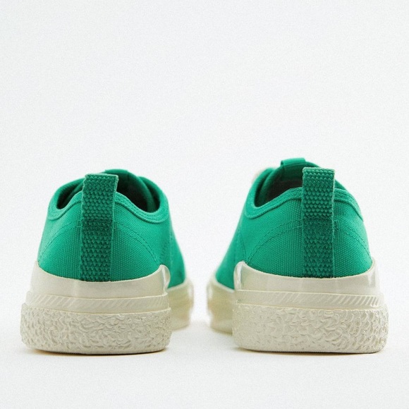 Zara Canvas Athletic Sneakers - Green - Picture 6 of 6